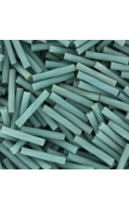 Miyuki twisted bugle beads 2x12mm Matted metallic turquoise TW2012-1251